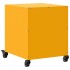 Mesitas de noche 2 uds acero amarillo mostaza 36x39x43,5