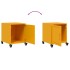 Mesitas de noche 2 uds acero amarillo mostaza 36x39x43,5