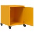 Mesitas de noche 2 uds acero amarillo mostaza 36x39x43,5