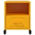 Mesitas de noche 2 uds acero amarillo mostaza 36x39x43,5