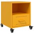 Mesitas de noche 2 uds acero amarillo mostaza 36x39x43,5