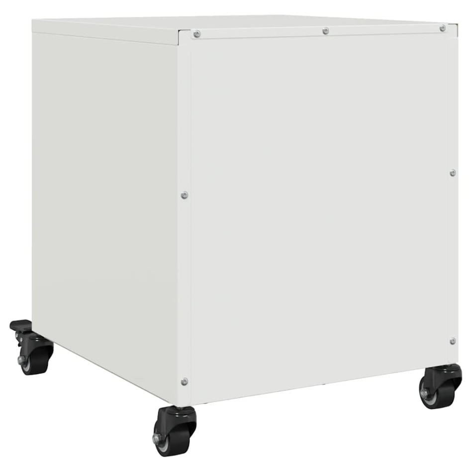 Mesitas de noche 2 unidades acero blanco 36x39x43,5