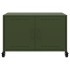 Mueble de TV de acero verde oliva 68x39x43,5