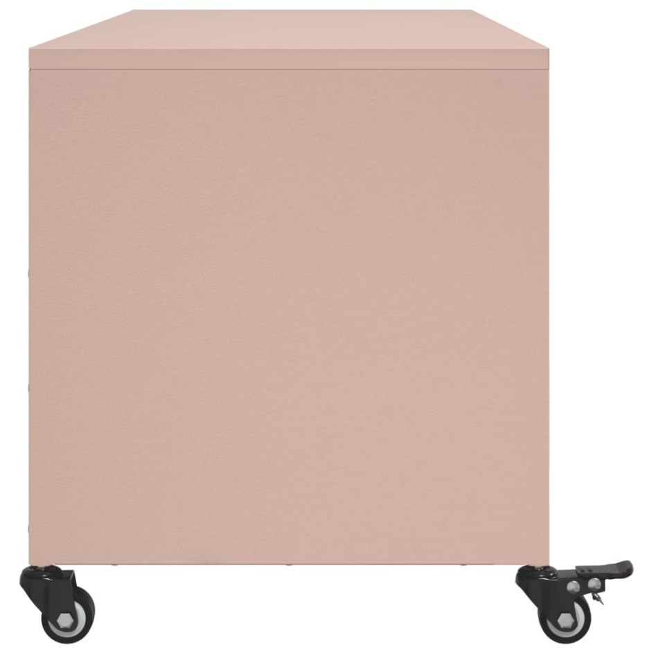Mueble para TV acero laminado en frío rosa 100,5x39x43,5