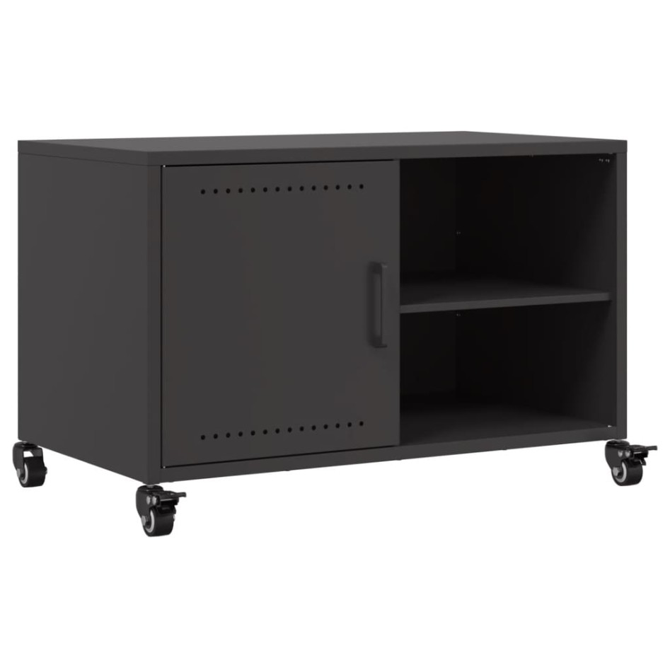 Mueble de TV acero negro 68x39x43,5