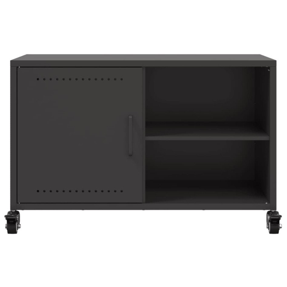 Mueble de TV acero negro 68x39x43,5