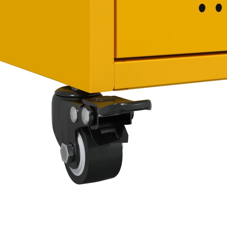 Aparador de acero amarillo mostaza 36x39x72