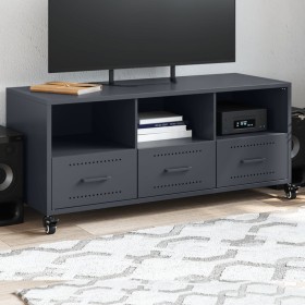Mueble de TV acero gris antracita 100,5x39x43,5