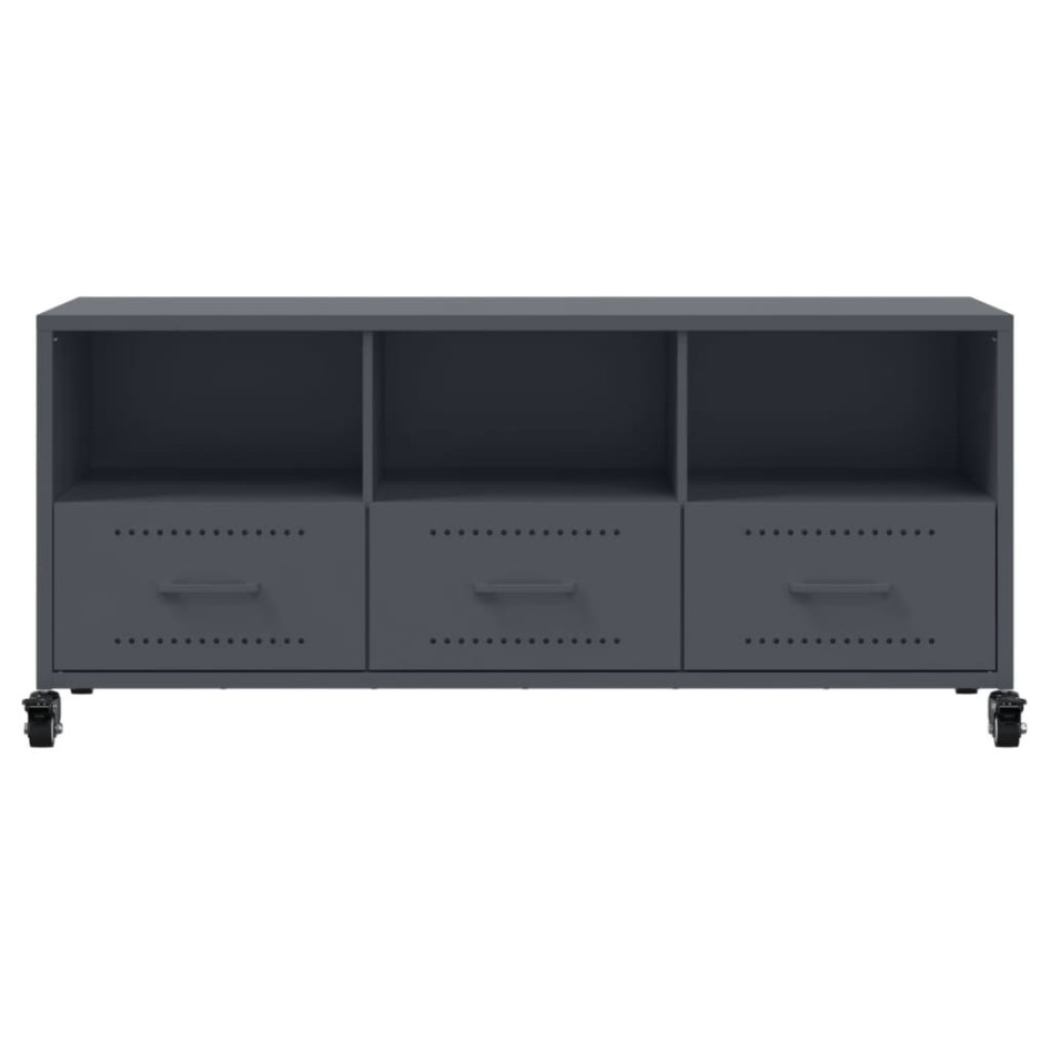 Mueble de TV acero gris antracita 100,5x39x43,5