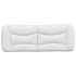 Cabecero de cama acolchado cuero sintético blanco 140