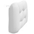 Cabecero de cama acolchado cuero sintético blanco 140