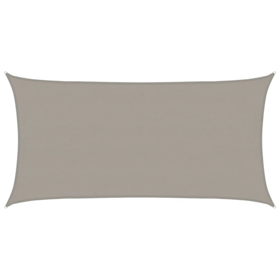 Toldo de vela rectangular HDPE gris claro 160 g/m² 4x7