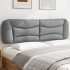 Cabecero de cama acolchado tela gris claro 180