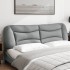 Cabecero de cama acolchado tela gris claro 180
