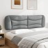 Cabecero de cama acolchado tela gris claro 180