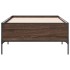 Estructura cama madera ingeniería metal roble marrón 75x190