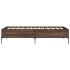 Estructura cama madera ingeniería metal roble marrón 75x190