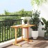 Mesa de balcón plegable madera maciza de acacia 90x60x72
