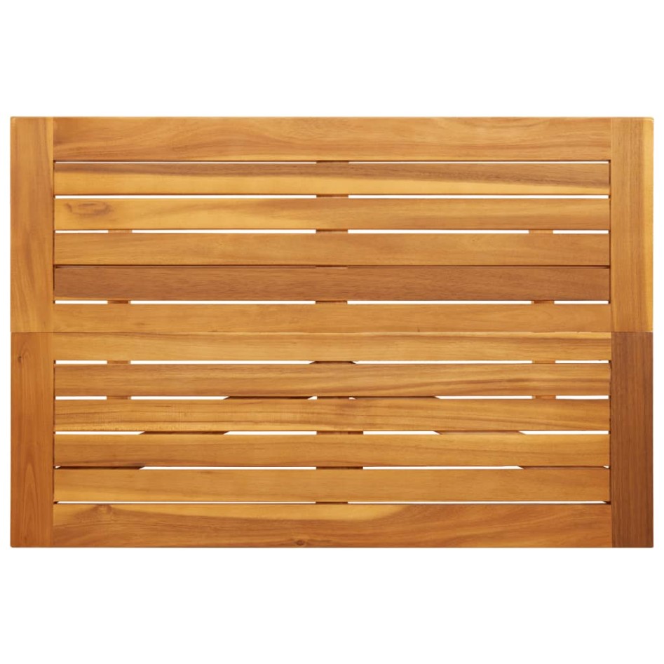 Mesa de balcón plegable madera maciza de acacia 90x60x72