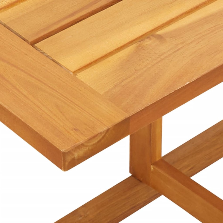 Mesa de balcón plegable madera maciza de acacia 90x60x72
