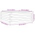 Jardinera de madera maciza de pino blanca 60x60x23