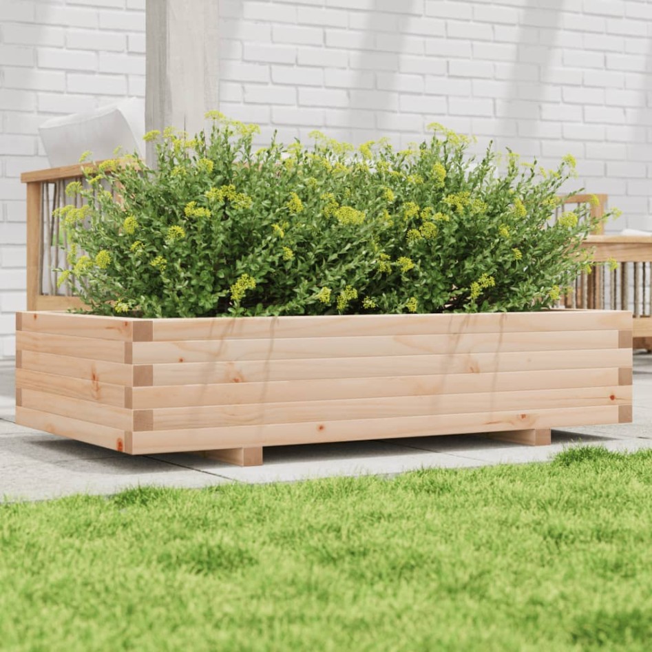 Jardinera de madera maciza de pino 110x60x26,5