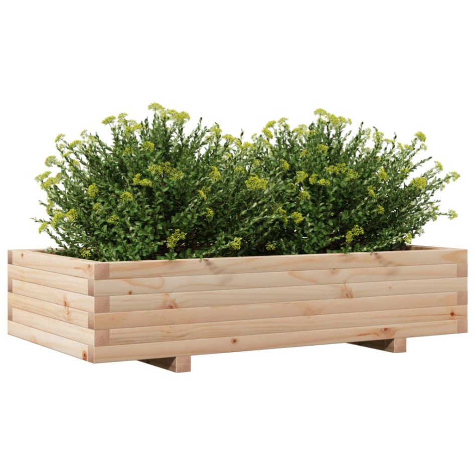 Jardinera de madera maciza de pino 110x60x26,5