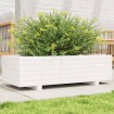 Jardinera de madera maciza de pino blanco 90x40x26,5 cm