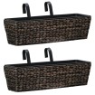 Conjunto de jardineras 2 unidades jacinto de agua marrón
