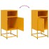 Mesitas de noche 2 uds acero amarillo mostaza 36x39x78