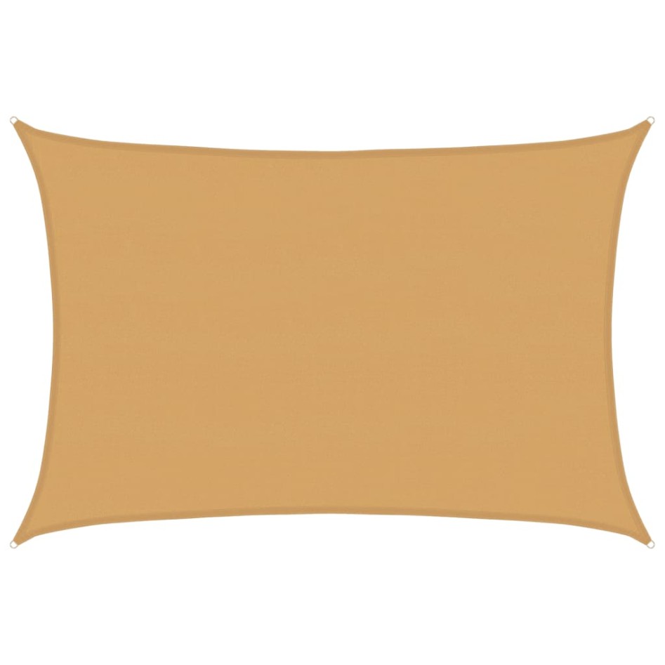 Toldo de vela rectangular HDPE arena 160 g/m² 5x7