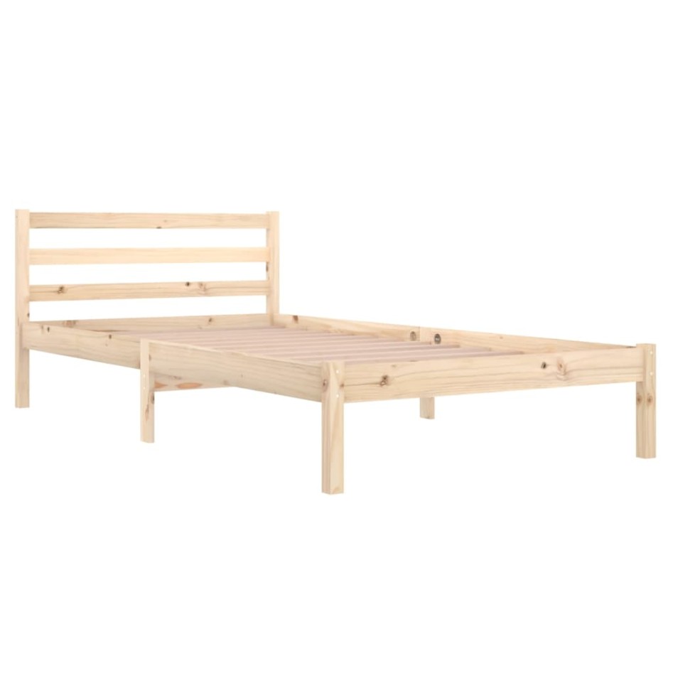 Estructura de cama sin colchón madera maciza de pino 100x200