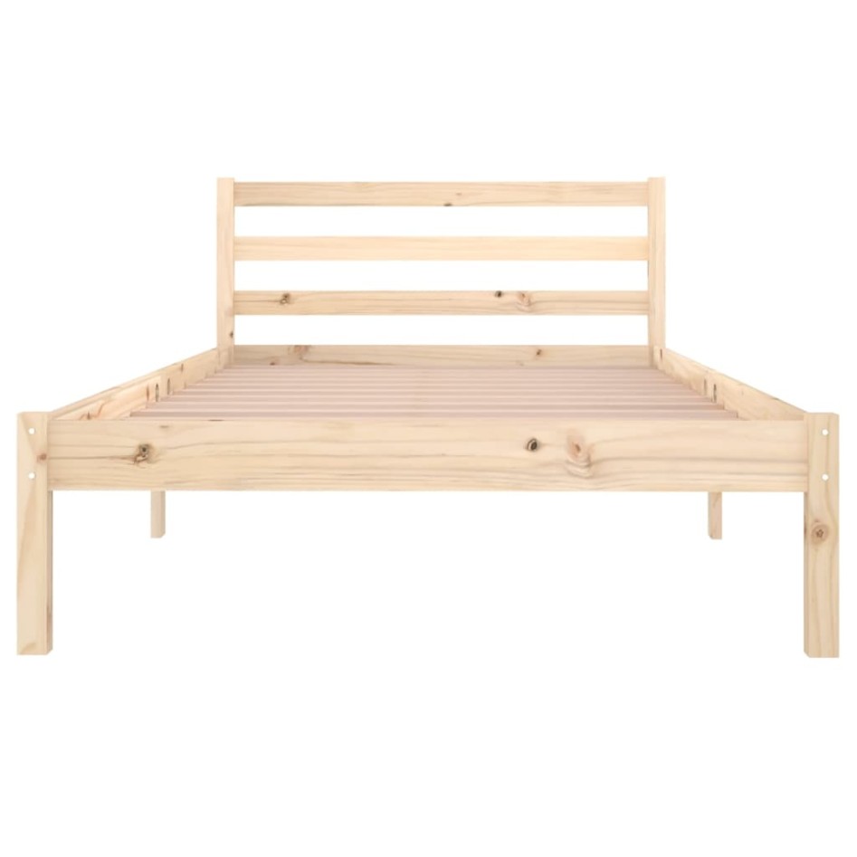 Estructura de cama sin colchón madera maciza de pino 100x200