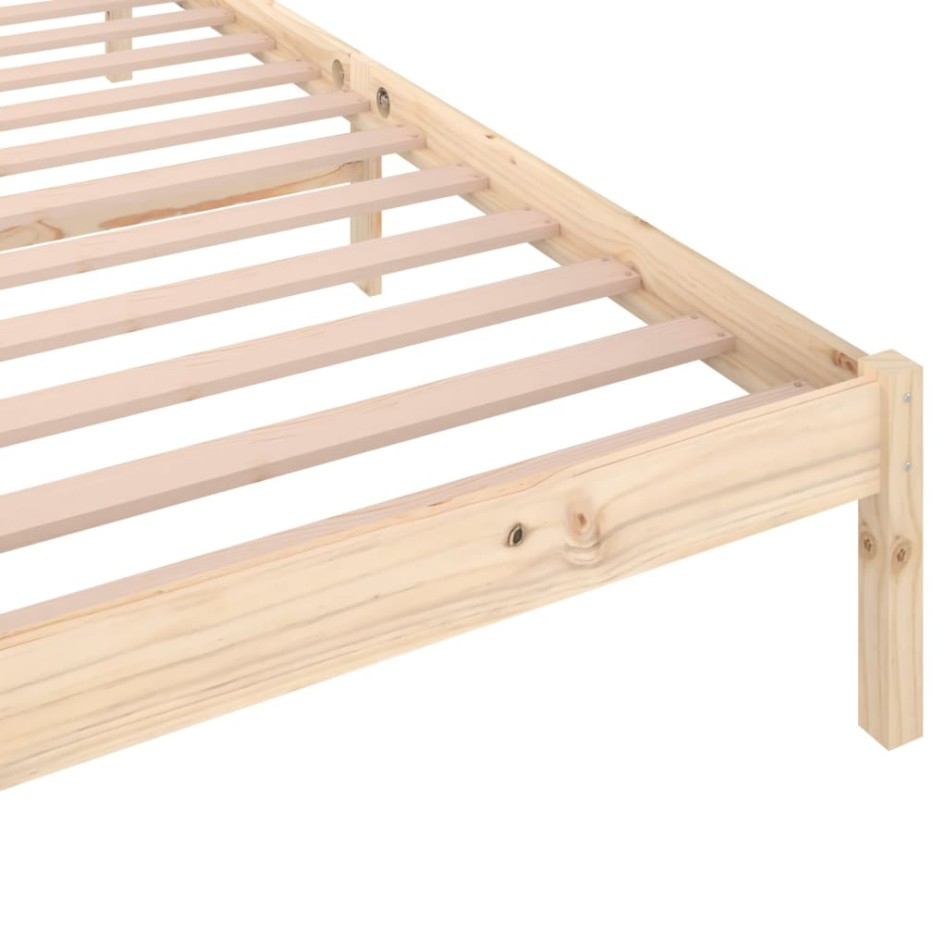 Estructura de cama sin colchón madera maciza de pino 100x200
