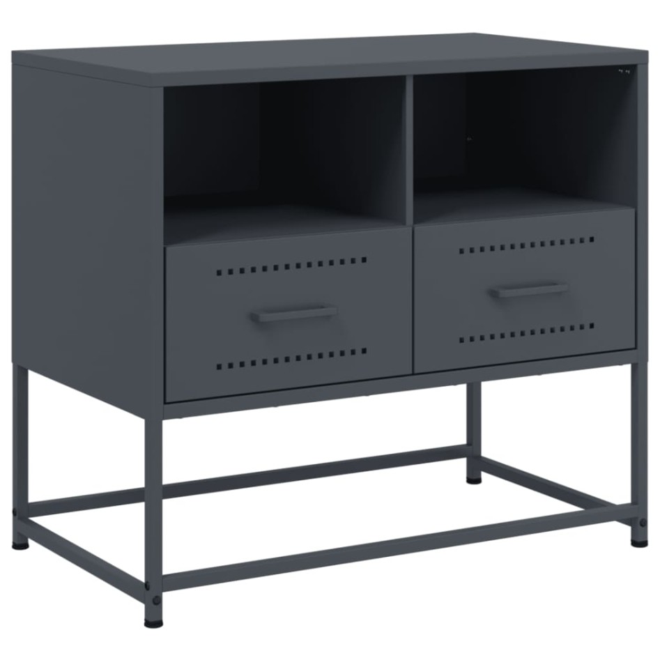 Mueble para TV de acero gris antracita 68x39x60,5