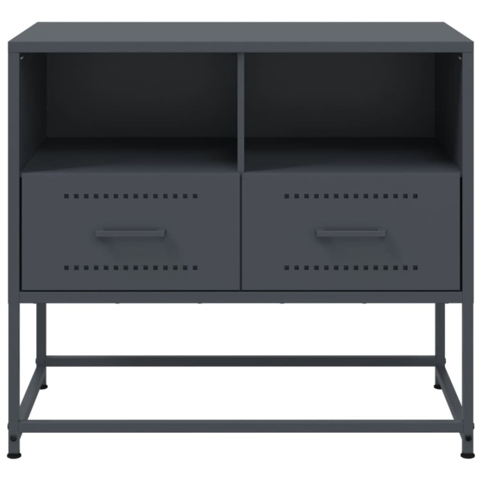 Mueble para TV de acero gris antracita 68x39x60,5