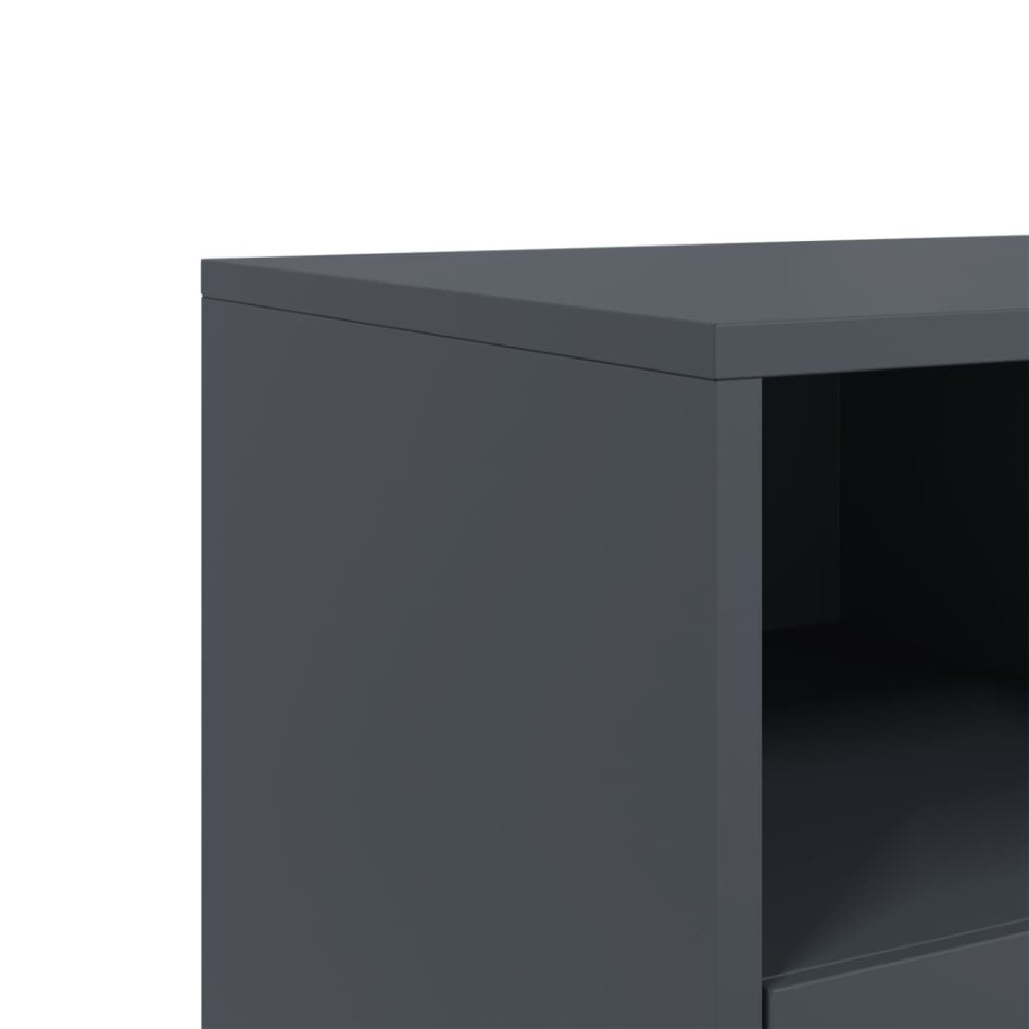Mueble para TV de acero gris antracita 68x39x60,5