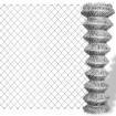 Valla de alambre acero galvanizado plateado 15x0,8 m