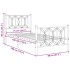 Estructura cama sin colchón con estribo metal negro 75x190