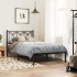 Estructura cama sin colchón con cabecero metal negro 100x190