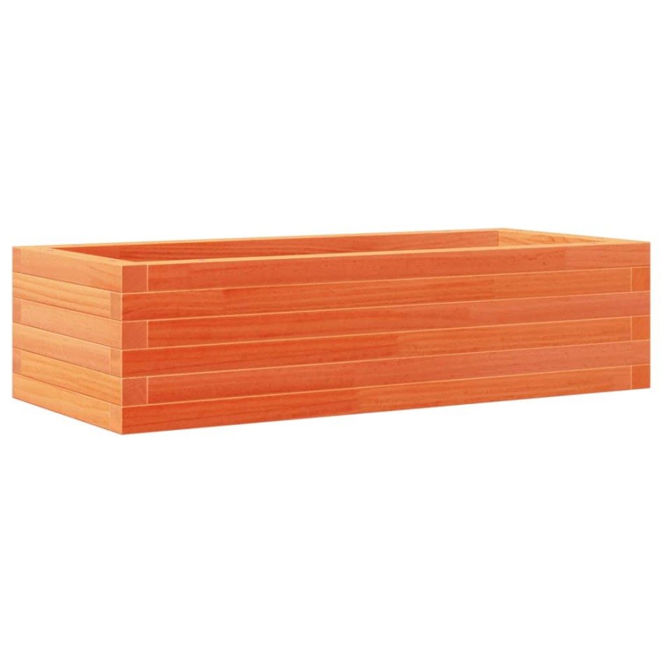 Jardinera de madera maciza pino marrón cera 90x40x23