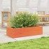 Jardinera de madera maciza pino marrón cera 90x40x23
