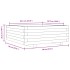 Jardinera de madera maciza de pino 70x70x26,5
