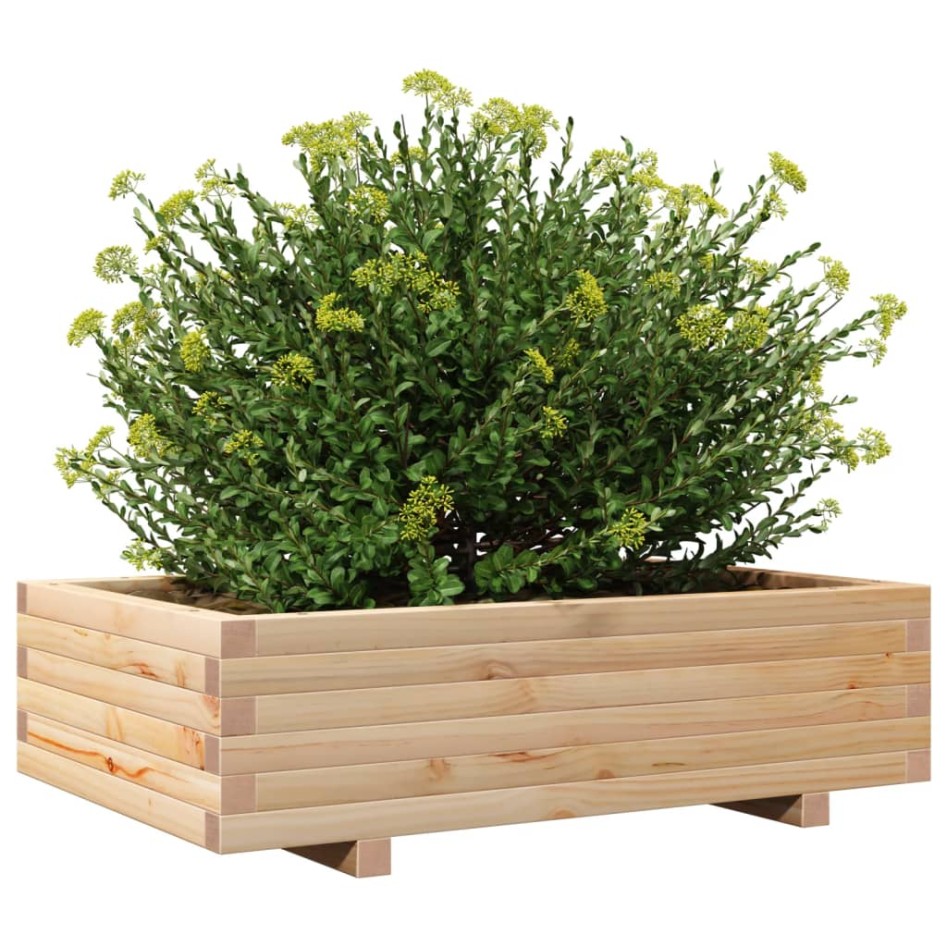 Jardinera de madera maciza de pino 90x60x26,5
