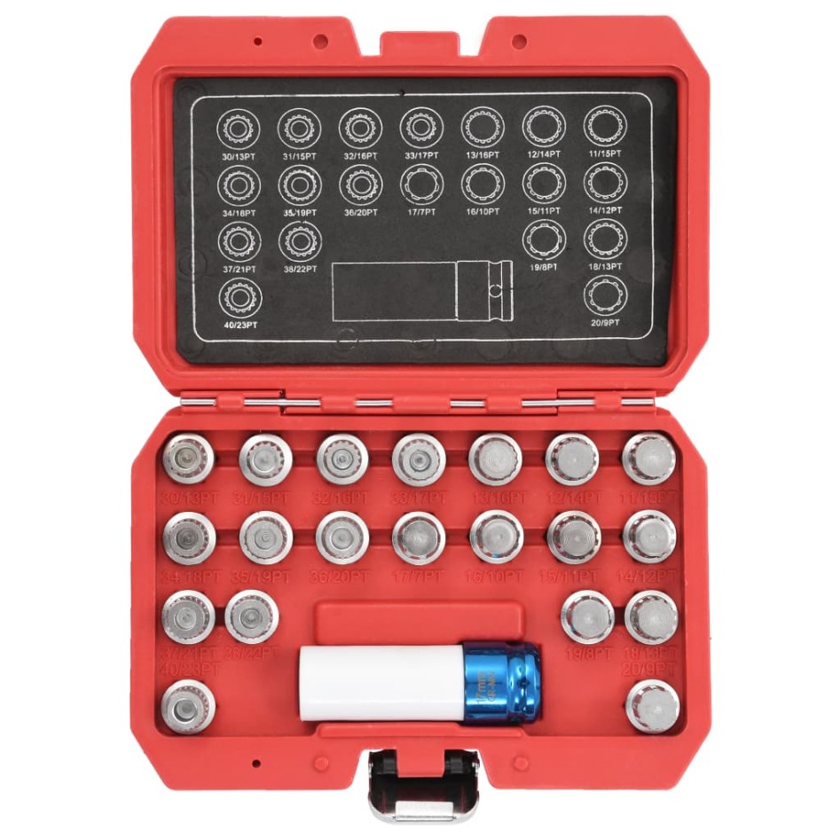 Juego de llaves de bloqueo de llantas 21 piezas para