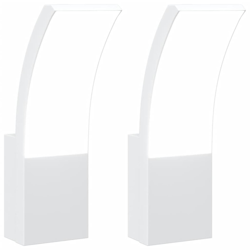 Lámparas de pared LED de exterior 2 uds aluminio fundido