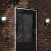 Lámparas de pared LED exterior con sensor 2 uds aluminio negro
