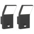 Lámparas de pared LED exterior con sensor 2 uds aluminio