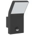 Lámparas de pared LED exterior con sensor 2 uds aluminio