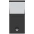 Lámparas de pared LED exterior con sensor 2 uds aluminio